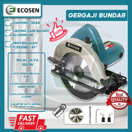 ECOSEN 1050W Circular Saw Mesin Gergaji Kayu Triplek Sirkel Serkel Plus 800W Mesin Bor Elektrik Dril