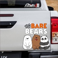 Blighoo Cutting Sticker Car We Bare Bears Cute Car Trunk Sticker 3 Cute Smile Bears Cool Adorable