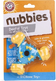 3205) ARM & HAMMER FOR PETS NUBBIES TRIBONE - DENTAL TOY FOR DOGS | BEST CHEW TOY FOR MODERATE DOGS 