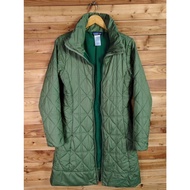 PATAGONIA WOMENS GREEN ARMY PADDED COAT JACKET SIZE S to M, LD 94