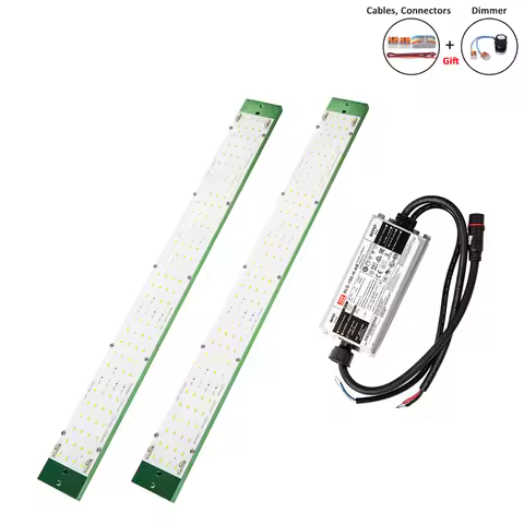 2 Pieces 50-60W SamsungLm281b+ Quantum led Grow light Bar Full Spectrum/ Dimmable Meanwell 100W Driv