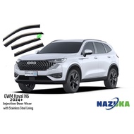 GWM Haval H6 2024+ Injection Door Visor With Stainless Steel Lining