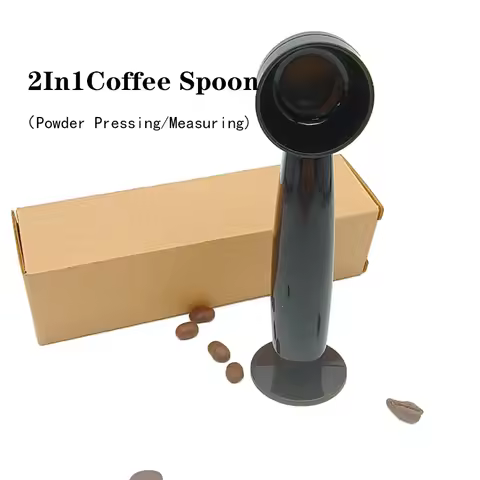 2 In 1 Coffee Spoon 7g Standard Measuring Spoon Dual-use Bean Scoop Powder Press Scoop Coffee Machin