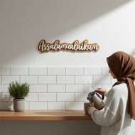 [PLAYWOOD PREMIUM] Wall Decor Assalamualaikum Minimalist 35cm Modern Islamic Sign Board/