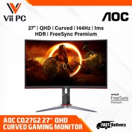 AOC CQ27G2 27 INCH QHD 2K 144HZ 1MS CURVED Gaming Monitor FreeSync Premium HDR Mode
