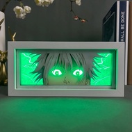 {DFTHN} Jujutsu Kaisen Anime Light Box Satoru Gojo Eye Face Lamp for Bedroom Decor Lightbox Manga Ni