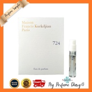 <Latest 2022> Luxury MFK  Maison Francis Kurkdjian 724 EDP 2ml Perfume Vial Sample for Him & Her Uni