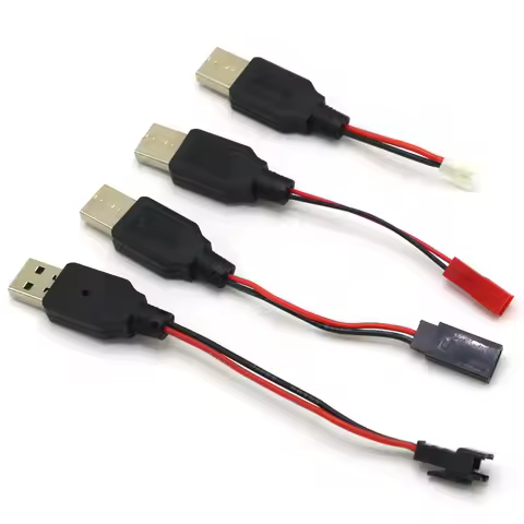 RC USB Charging 3.7V Lithium Battery Charger Cable USB to JST /SM / futaba Plug for 3Rc Drone Quadco