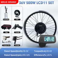 NOPL ชุดแปลงจักรยานไฟฟ้าแบรนด์ MXUS มอเตอร์ล้อกลางด้านหน้ามอเตอร์ด้านหลังแบบ700C 36V 48V 500W 16-29น