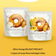 [Olive Young] Delight Project Ottogi Soup Bagel Chip 2 Types / Cream Soup Bagel Chip / Corn Soup Bagel Chip / Chips / K-food K-snack Korean snack