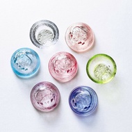 【丹尼先生】日本玻璃工藝 日本江戶哨子harenomi 達摩清酒杯(7色可選) 酒杯 日本酒杯 透明玻璃杯