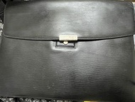 Gold PFEIL Black Leather Briefcase