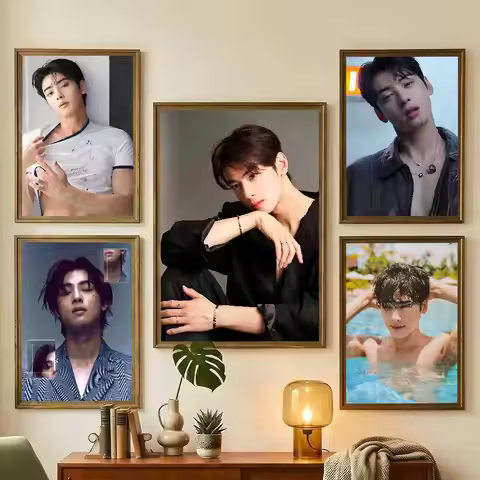 Cha EunWoo Kpop ASTRO Poster Art With Prints Home Bedroom Living Room Decoration Gift