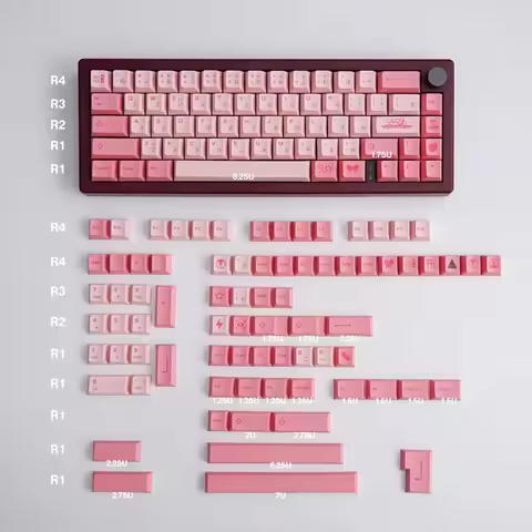 GMK Romantic powder Keycaps PBT Dye Subbed Japanese Key Caps Cherry Profile Keycap With 2.25U 2.75U 