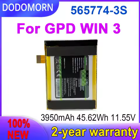 DODOMOR NEW 565774-3S Battery 11.55V For GPD WIN 3 Batteries + Free Tools 3950mAh 45.62Wh