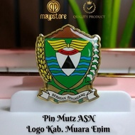 Mutz Pin Logo of Muara Enim Regency | Muara Enim Logo Pin