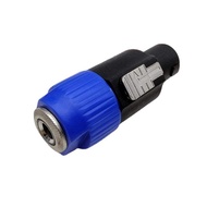 【A6t】1Pcs Latch Aviation Connector 4-Pole Audio Speaker Plug To 6.5mm Metal Converter Jack Adapter M