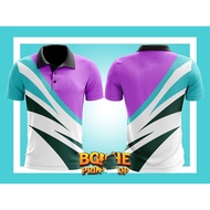 QIANYU Full Sublimation purple teacher Polo Shirt with logo