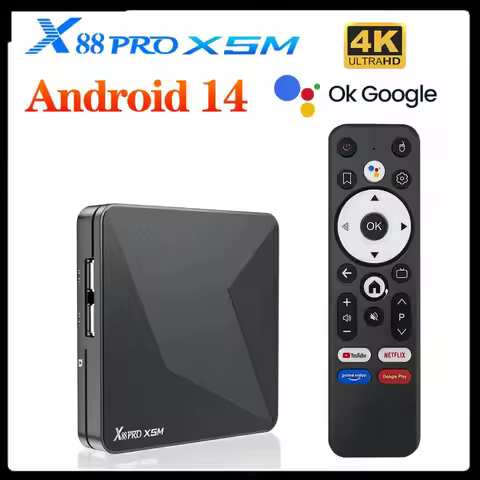 X88 Pro X5M TV Box Android 14 Amlogic S905X5M (S905A) Quad-core 4K HDR Media Player Dual Wifi BT5.0 