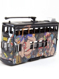 T Tiny 62 Micro Shadow Toy Comix Tram Hong Kong Tiny Tram Tram Bus Anime Cartoon Painting Decoration