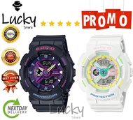 Lucky Store [Japan Made] Baby_G BA110 Amazing Series Black &amp; Multi Dial Wrist Watch for Women &amp; Kids Sports Watch full Sealed Box with paper Bag