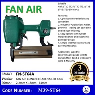 M39-ST64 FAN AIR CONCRETE AIR NAILER  GUN ~ 2.2mm X 18mm - 64mm (WHITE CONCRETE NAIL USE)