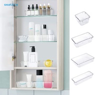 SEA_Transparent Drawer Storage Box Clear Acrylic Drawer Organizer Drain Holes Drawer Storage Tray Stackable Storage Bin