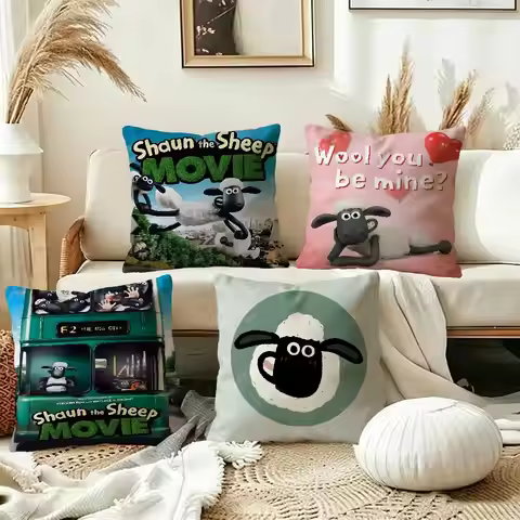 Cartoon S-Shaun fun the Sheep anime Pillow Anime Pillow Sofa Bed Head Pillow Cover Cushion Cover 45x