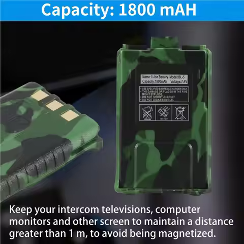 Ss-Original Baofeng UV-5R BL-5 7.4V 1800Mah Baofeng UV-5RE Lithium- Battery BF-F8HP Interphone Acces
