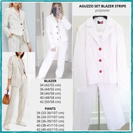 Women's Branded Blazer Set - AGUZZO STRIPE BLAZER SET