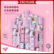 10M Pink Ins Wallpaper For Kid Room Cartoon Self Adhesive Bedroom Cozy Girl Heart Student Bedroom Wa