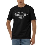 Porsche 911 964 Line Art Cotton T-Shirt