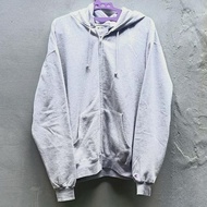 Hoodie Zipper Jacket CHAMPION | Grey | ORIGINAL | Made in Honduras | Thrift Bekas Preloved Second