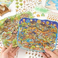 寓见诚品 市井绮梦国风立体造景贴纸 免裁剪3D微缩场景屋解压玩具See Eslite Market Well Qimeng National Style Three-dimensional Lands