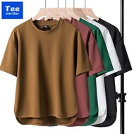 TEESHARKBUY Brand M-5xl Summer Thin Short-Sleeved T-Shirt Men Street Wear Teenager Half-Sleeved T-Shirt Simple Large Size
