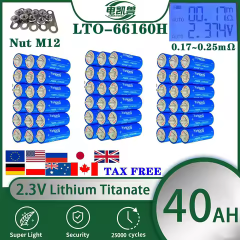 Duty free 100% original high-quality Yinlong low internal resistance 0.2~0.25mΩ LTO66160H 2.3V 40Ah 