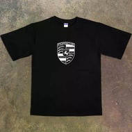 PORSCHE Car Shop Customized Workwear Short Sleeve, MACAN, 911, 718, Racing Style T-Shirt