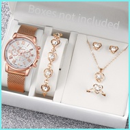 ◴ ℉ → Ladies Watch Geneva Watch Fashion Plastic Strap Quartz Wrist Watch Diamond Heart Jewelry Set
