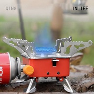 INLIFE Small Square Stove Mini Outdoor Gas Small Square Stove Portable Folding Camping Gas Stove