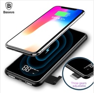 Baseus 8000mAh QI Wireless Charger Power Bank Portable LCD Powerbank For iPhone X 8 Plus Samsung S9