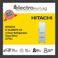 HITACHI 375L 3 DOOR FRIDGE R-SG38KPS-GS (GLASS SLIVER)