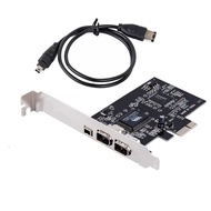 PCI-E Express Card 1394a IEEE 1394b Controller Card Cable High Speed Data Transfer Video Editing Aud