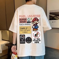t shirt lelaki Round neck t shirt lelaki  [M-5XL] Japanese summer fashion and casual men's short-sle
