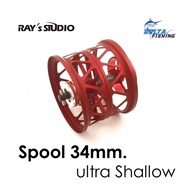 Spool Rays Studio ตื้นที่สุด ขนาด 34mm สำหรับรอก Daiwa Steez / ss sv / Ryoga / T3 / Td-Z ของแต่งรอก 