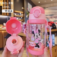 【⭐24h⭐Chai Disney 】 Bình Nước Trẻ Em Nắp Kép Frozen 2in1 Ống Hút + Uống Trực Tiếp Có Thể hoán Đổi Kh