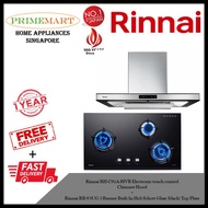 Rinnai RH-C91A-SSVR Chimney Hood + Rinnai RB-93UG 3 Burner Built-in Hob *BUNDLE DEAL - FREE DELIVERY