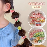 >NB 10 PCS Set Korean Hair Ties for Kids Children Hair Band Cute Hair Rope Rubber Band Hair Tie Kids