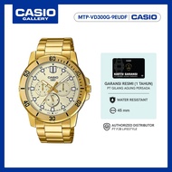 Casio Jam Tangan Original Pria MTP-VD300G-9EUDF Analog Gold