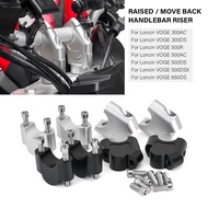 For Loncin VOGE 650DS 500R 500AC 500DS 500DSX 300AC 300DS Motorcycle Handlebar Riser Clamp Extend Ad