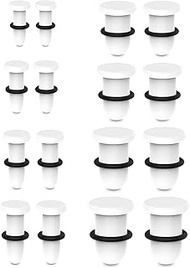 12G-00G Clear Acrylic Ear Gauges Stretching Kit Plugs for Ears Gauges with O-Rings Single Flare Gaug